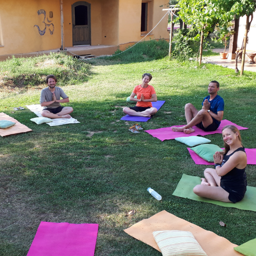 Meine erste "Yoga Stunde" auf dem Jakobsweg